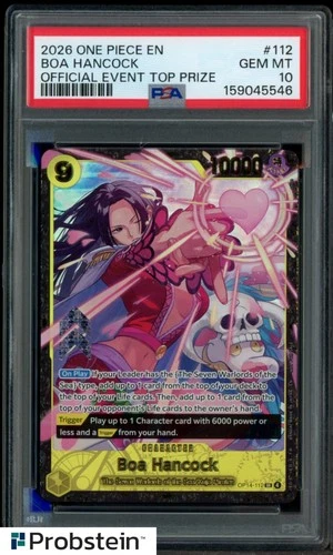 2026 One Piece Regional Offline Event OP14-112 Boa Hancock Top 64 Prize PSA 10