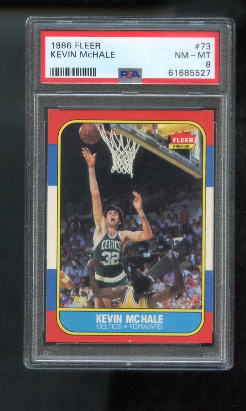 1986-87 Fleer #73 Kevin McHale PSA 8 Graded Basketball Card 86-87 1987 Celtics