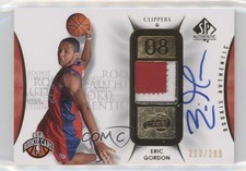 2008-09 SP Authentic Rookie Authentics 213/299 Eric Gordon #115 Patch Auto 18py