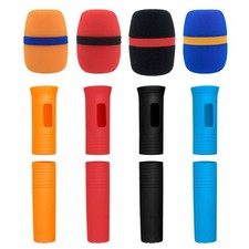 Silicone Microphones Handle Cover and Windproof Sponges Foam for Stage