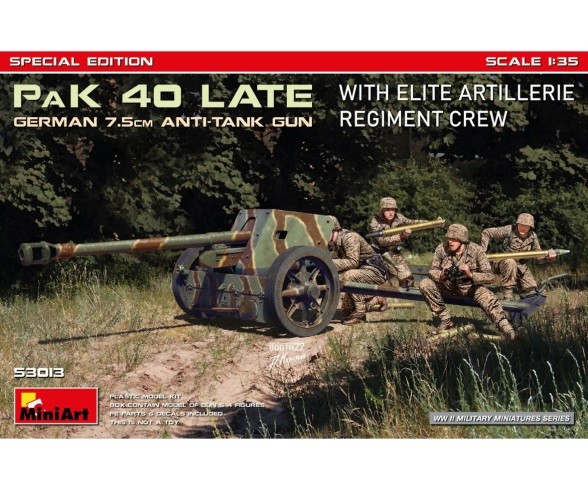 Miniart 53013 1:35 German 7.5cm PaK 40 Late Gun w/ Crew