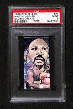 Marvin Hagler 1996 Ritchie &amp; Co Global Greats #21 PSA 9