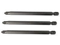 Faithfull Pozidriv S2 Power Screwdriver Bits PZ2 X 100Mm (Pack 3) FAISBPZ2100
