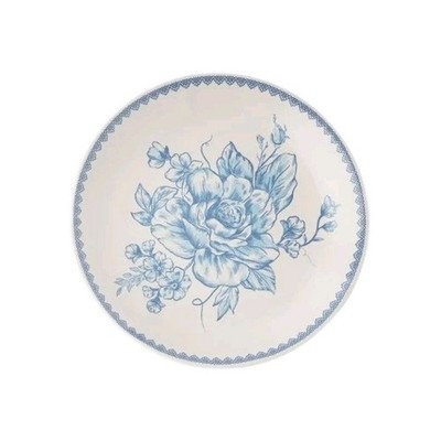 Four (4) Pioneer Woman  ~ Stoneware ~ AGATHA BLUE ~ 7'' Appetizer Plates (1E)