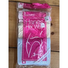 NEW VTG 1987 Hanes Her Way Cotton Briefs. 3 Pack. Size 8. Multi-color