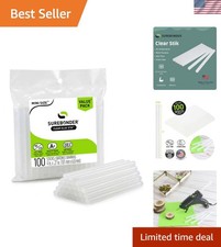 Versatile Mini Hot Glue Sticks - 100 Pack, 4-Inch, Non-Toxic, Clear Finish 0.11 per gallon