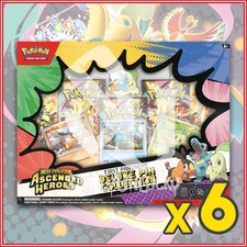 Pokemon TCG: First Partners Deluxe Pin Collection Ascended Heroes Case | 6 Boxes