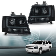 Led Headlights Lamps Pair Smokeblack For 2007-2014 2009 Chevy Tahoe Suburban Led Headlights Lamps Pair Smokeblack For 2007-2014 2009 Chevy Tahoe Suburban