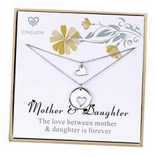 Mother Daughter Jewelry Sets for Two, Cutout A - mother and daughter necklace