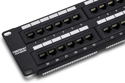 Trendnet TC-P48C5E 48-Port Up to Cat5E Rj45 2U Rackmount Patch Panel Unshielded