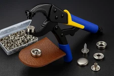 210PCS Stainless Steel Snap Fastener Kit – Silver Snap Buttons with Adjustable S