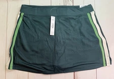 NWT Victoria Victoria's Secret PINK Medium M Green Track Star Skort Skirt