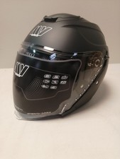 Motorradhelm MY Jethelm Rollerhelm mit Sonnenblende,ECE22.06 Zertifizierter,L