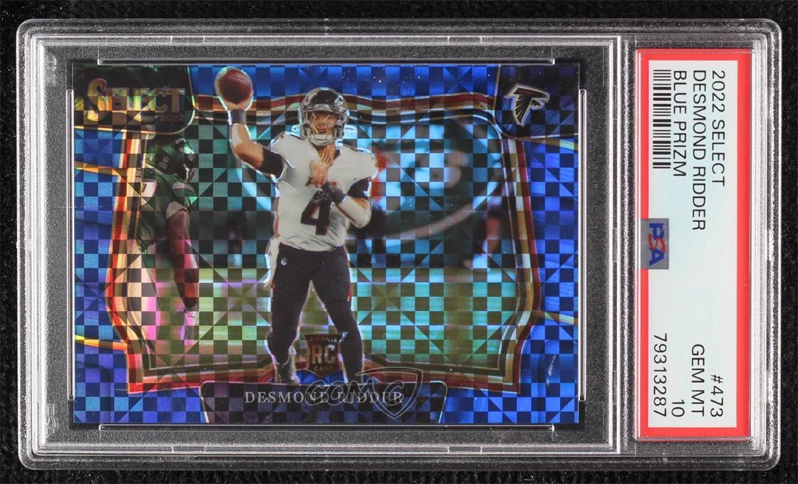2022 Select Field Level Blue Prizm 45/49 Desmond Ridder PSA 10 Rookie RC 1la9
