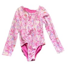 Girl  s Large 10/12 Cat  Jack Pink Long Sleeve Gymnastics Leotard