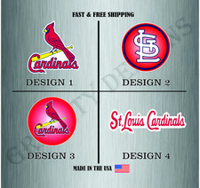ST. LOUIS CARDINALS BASEBALL MLB LOGO VINYL STICKER DECAL CAR TRUCK BUBBLE FREE