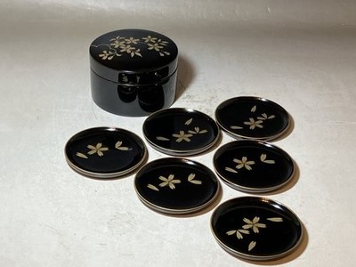 Japanische Kyoto Lack Kumi Teller Gold Makie Zohiko Kashiki-KS161