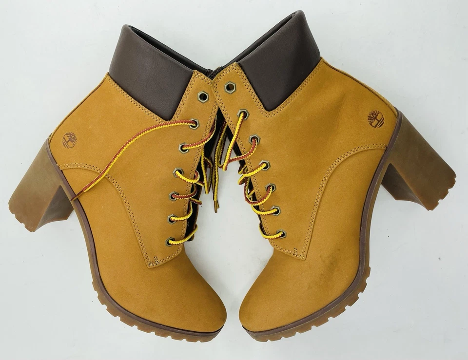 Timberland Women's Allington High Heel Leather Lace Up 6 Inch Boots Size 9 - Image 4 of 4