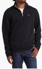 Polo Ralph Lauren 1/4 Zip Sweater Knit Black Men's Size M GUC