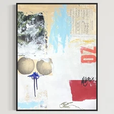 Original Mixed Media Abstract Modern Art Painting 18x24 "Usance" Signed