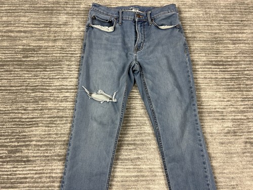 Old Navy Jeans Mens 30x32 Blue Destroyed Knee Medium Wash Stretch - Picture 2 of 14