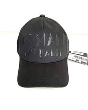 Gorra de béisbol negra ajustable O/S Armani Exchange para hombre nueva con etiquetas
