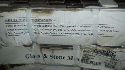 10 Sq Ft Glass Mosaic Wall Tile American Olean Urban Sand 12.5" x 11.75" x 4mm - 第 6/6 張圖片