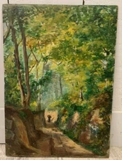 Old Landscape Signed And Located In Querqueville Near Cherbourg Impressionism