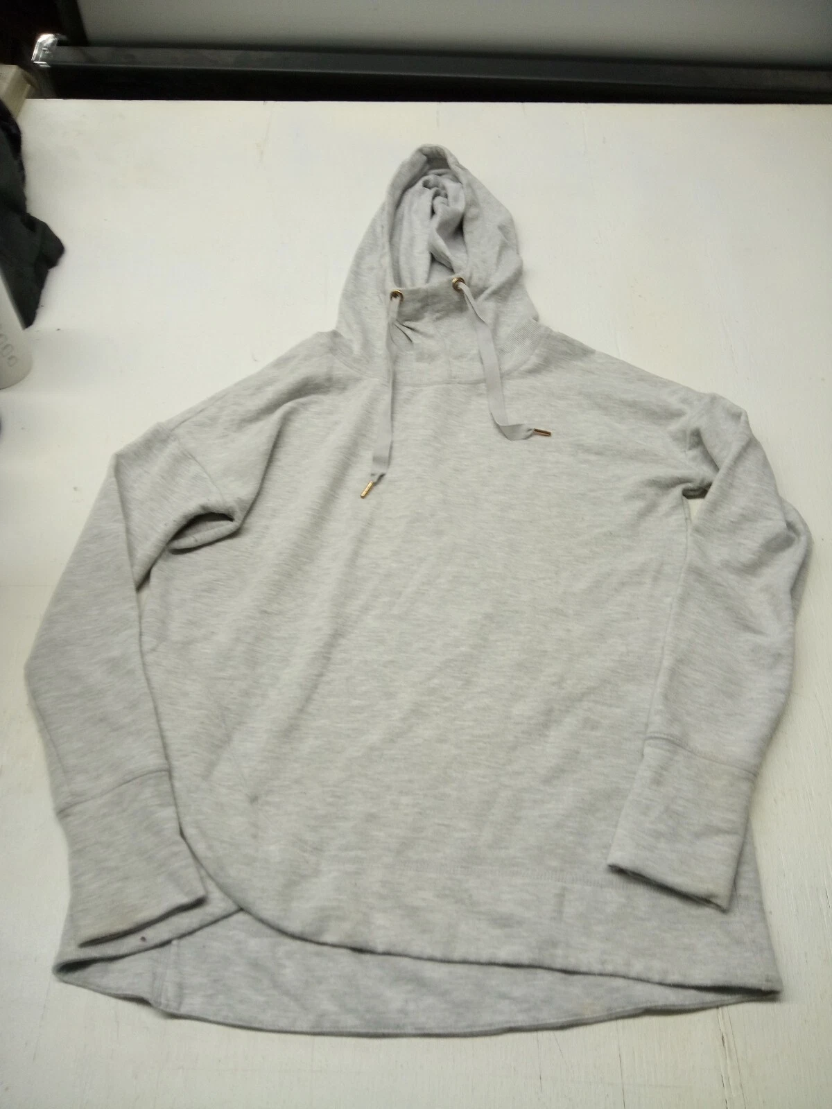 yogalicious hooded pullover thumbholes activewear logo sweater