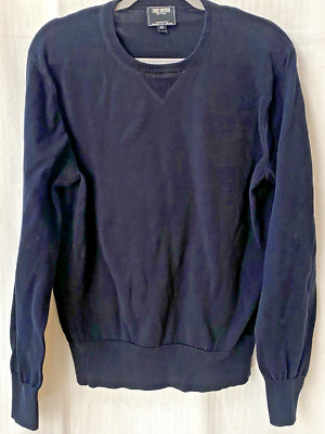 Todd Snyder Sweater Mens XL Black Cotton Knit Crew Neck Pullover Sweatshirt