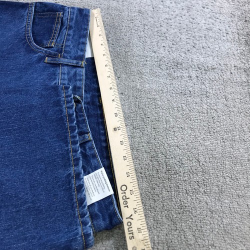 HNST Jeans Womens 32 x 32 Denim Pant High Rise Loose Wide Leg Blue Casual Adult - 第 5/8 張圖片