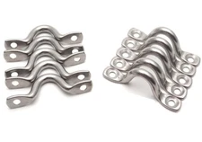 10 Pc Marine Stainless Steel 5mm Top Wire Eye Pad Straps Loop Boat Plate Oblong