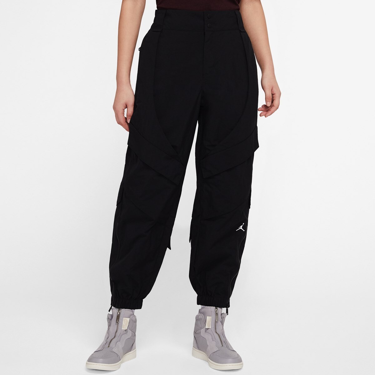 Women's Nike Air Jordan Utility Nylon Pants - Black - Size S