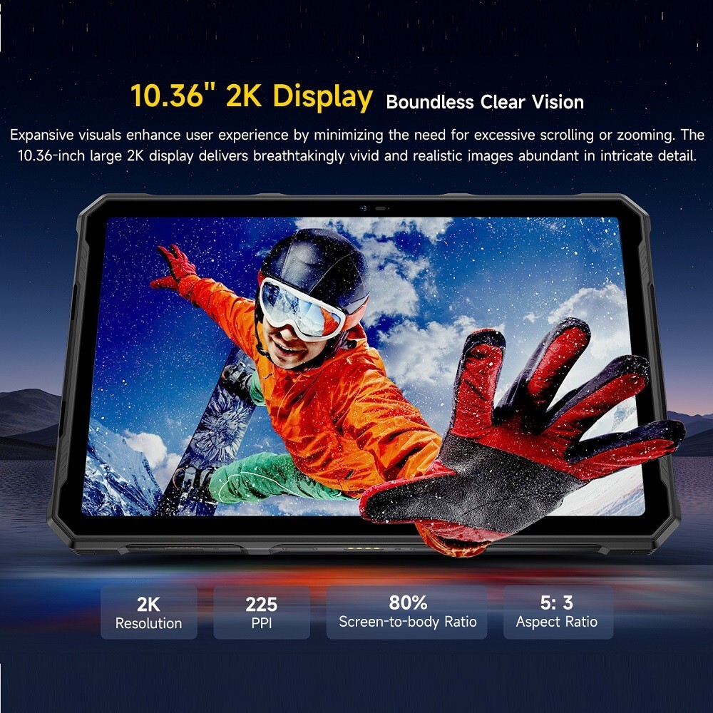 Ulefone Armor PAD 4 Ultra 5G Outdoor Tablet – 10.36 Zoll, 16GB+256GB, 11800mAh, IP68, Android 14