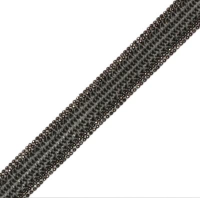 Samuel & Sons 5/8  Lucente Beaded Border In Antique Silver 977-53999-04 (26 Ft)