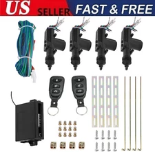 12V Universal Car Power Door Lock Actuator Keyless Entry System Kits +2 Remote
