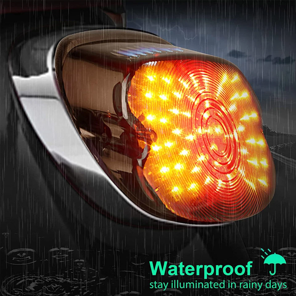 LED 刹车尾灯适用于 Harley Softail Fatboy FLSTF Dyna 超宽滑翔 FXDWG — 第 4/4 张图片