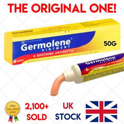 GERMOLENE ORIGINAL ROSA ANTISEPTISCHE SALBE 50G - NEU UK   LAGERBESTAND - 1. signiert