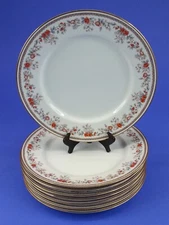 8 Lenox Bouquet Collection Porcelain Russet Blossom Japan Dinner Plates