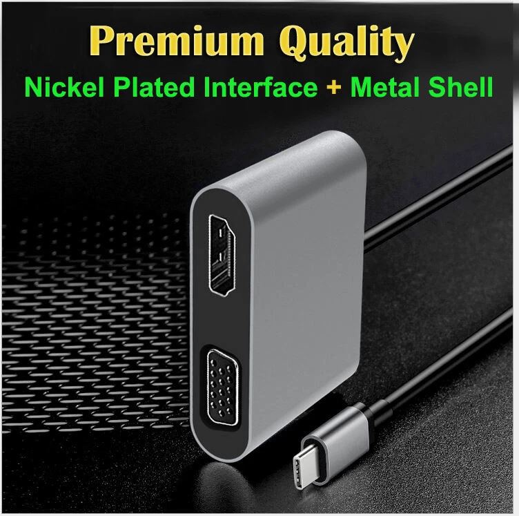 USB3.1 USB-C to HDMI VGA Adapter 4*2K UltraHD For Samsung Galaxy Note 10 10+ 9+ - Image 3 of 4