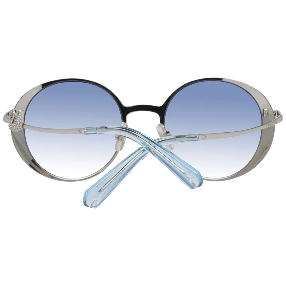 Очки солнцезащитные Swarovski SK0229 92W серебристые синие круглые тонкие оправа 51-21-140 SK229 229 - Изображение 4 из 4