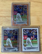 2022 Topps Series 1 WANDER FRANCO Orange Cracked Ice RC /299 + Chrome + Base 