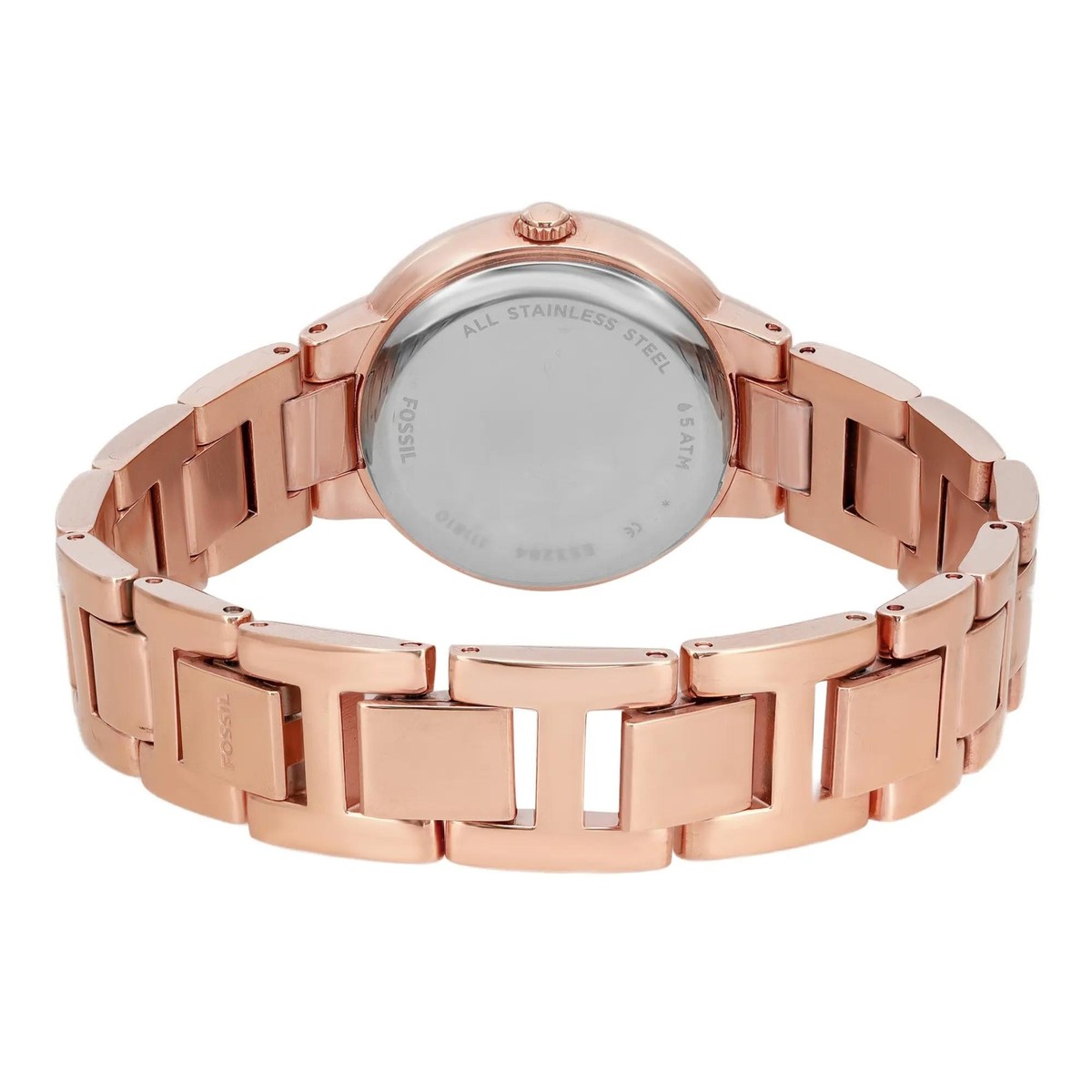 Fossil Virginia 30mm Steel Rose Gold-Tone White MOP Dial 