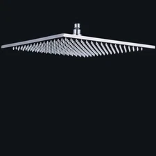 LED 12-16'' High Pressure Rain Shower Head Top Overhead Sprayer Stainless Steel