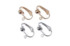 12 Pairs Clip On Earring Converter with Open Loop Jewelry Making