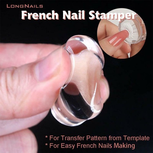 Easy-French Nail Stamper Monocle Jelly Print Silicone Transfer Print Scra===