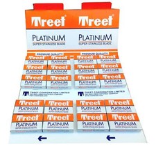 200 Count Treet Platinum Razor Blade Cartridge White Safety Blades Pack