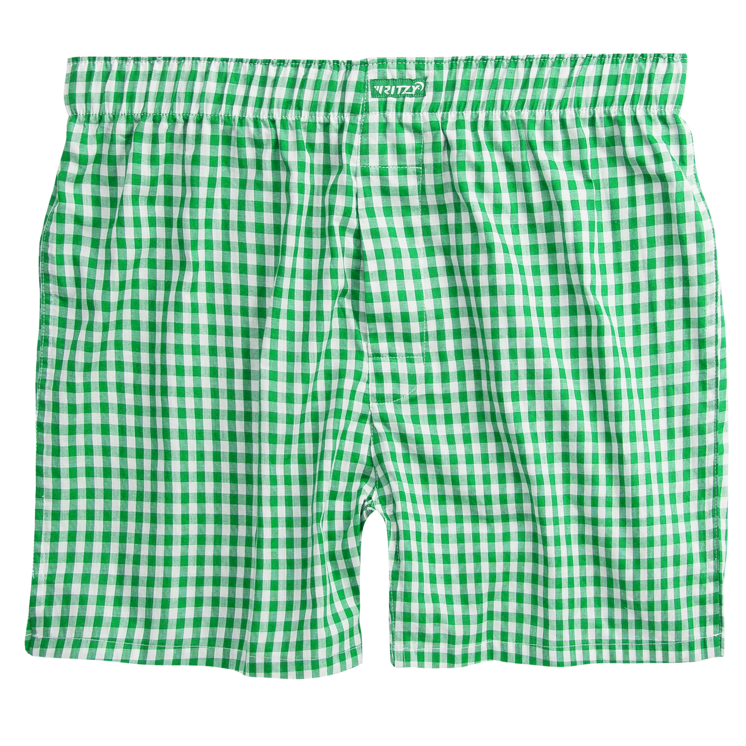 Ritzy Men's Boxer Shorts Underwear 100% Cotton Poplin Plaid Yarn Dyed ...