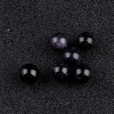 50pcs Natural Blue Sand Stone Half Drilled Hole Beads 8mm Round Ball DIY Jewelry