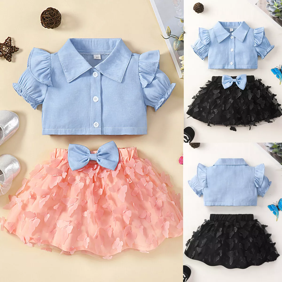 Amazon.com: L.O.L. Surprise! Kids Toddler Baby Girl Skirt Set Long Sleeve  Print Pullover Tee and Mesh Skirt with Bag Little Girls Outfits: Clothing,  Shoes & Jewelry